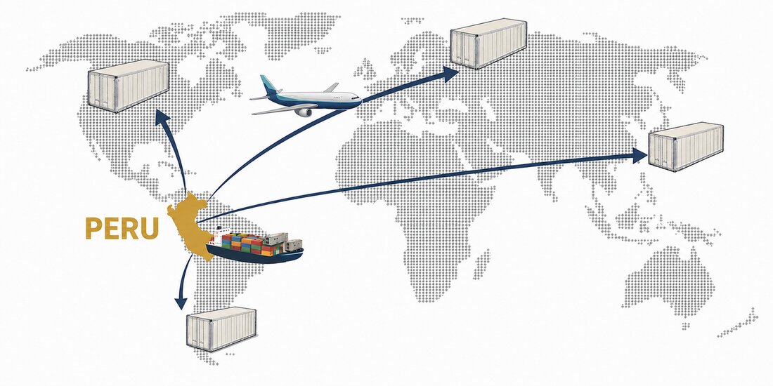 Mapa de exportación Oceanika Perú